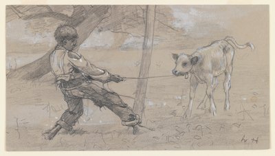 The Unruly Calf by Winslow Homer